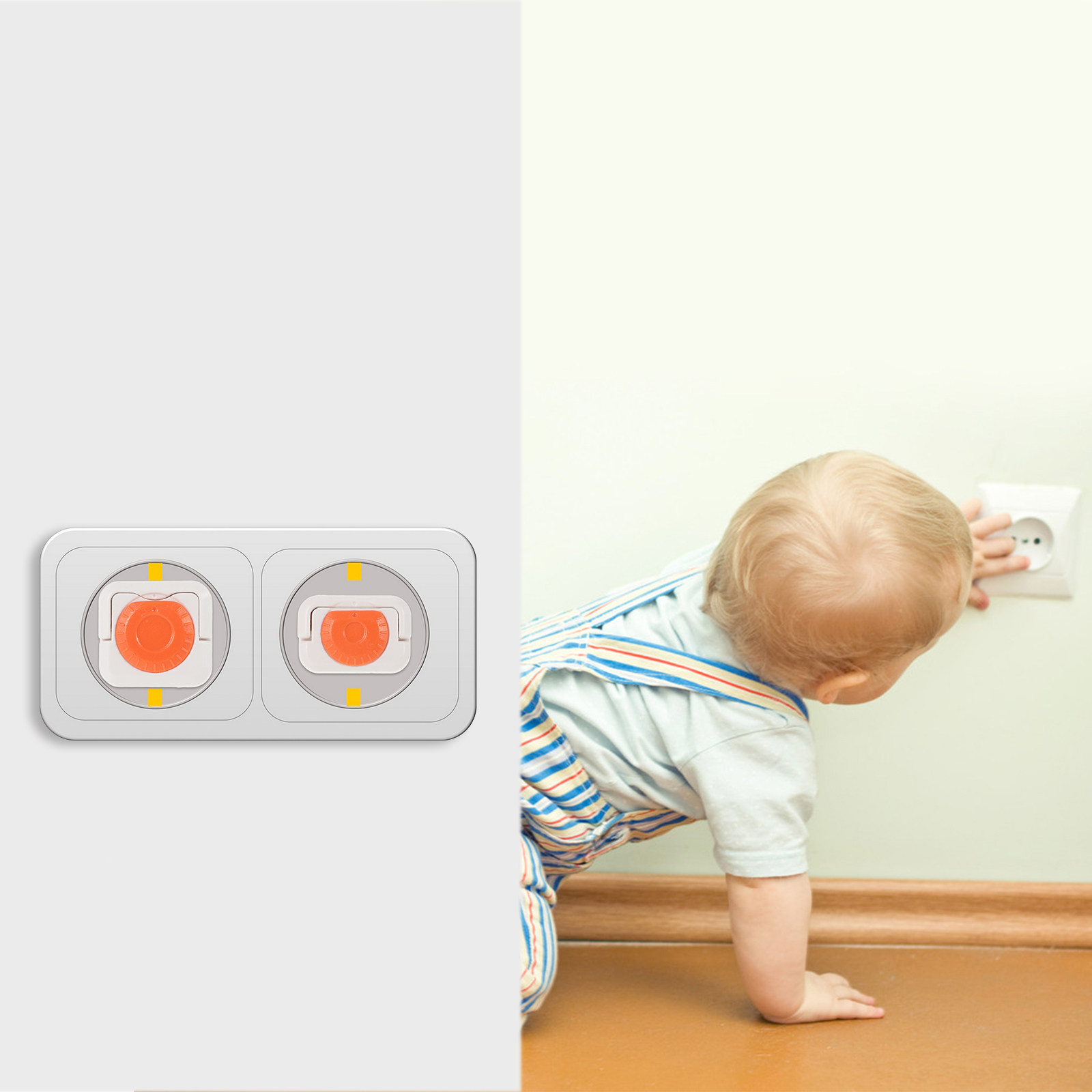 24Pcs Universal Fit Orange ABS - Outlet Cover Baby review and price
