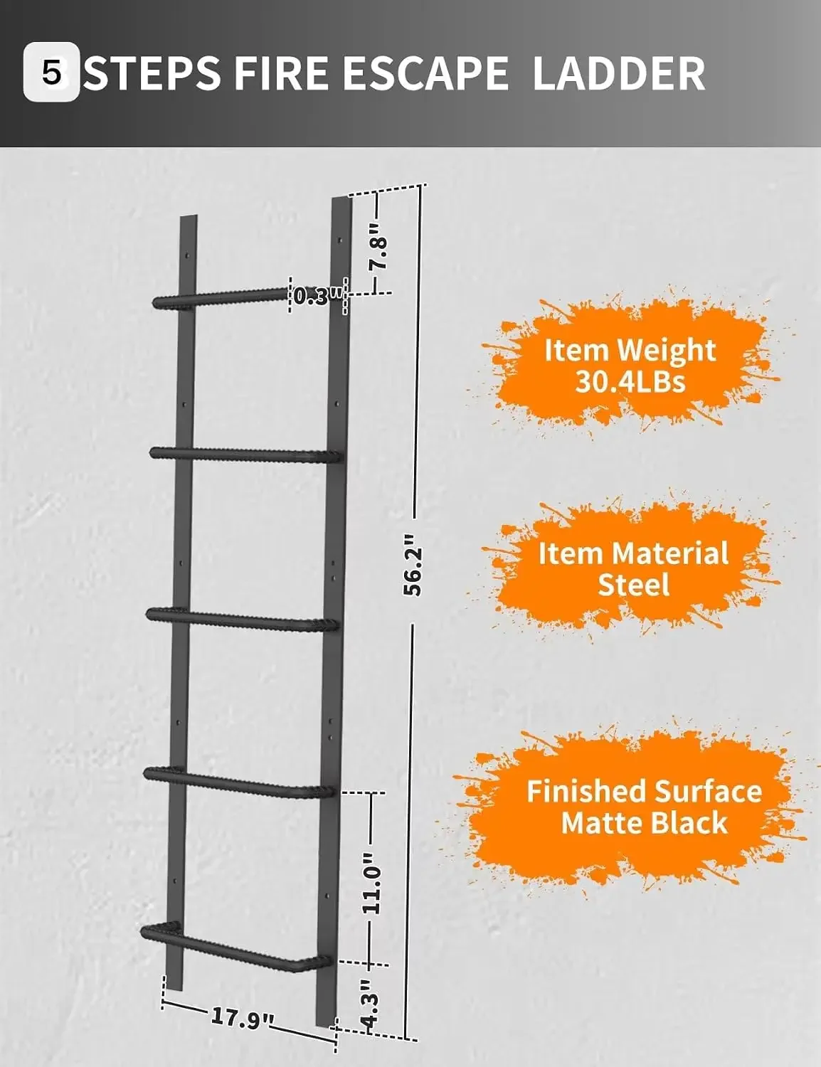 5-Rung Window Well Ladder, Hea - Fire Escape Ladder review and price