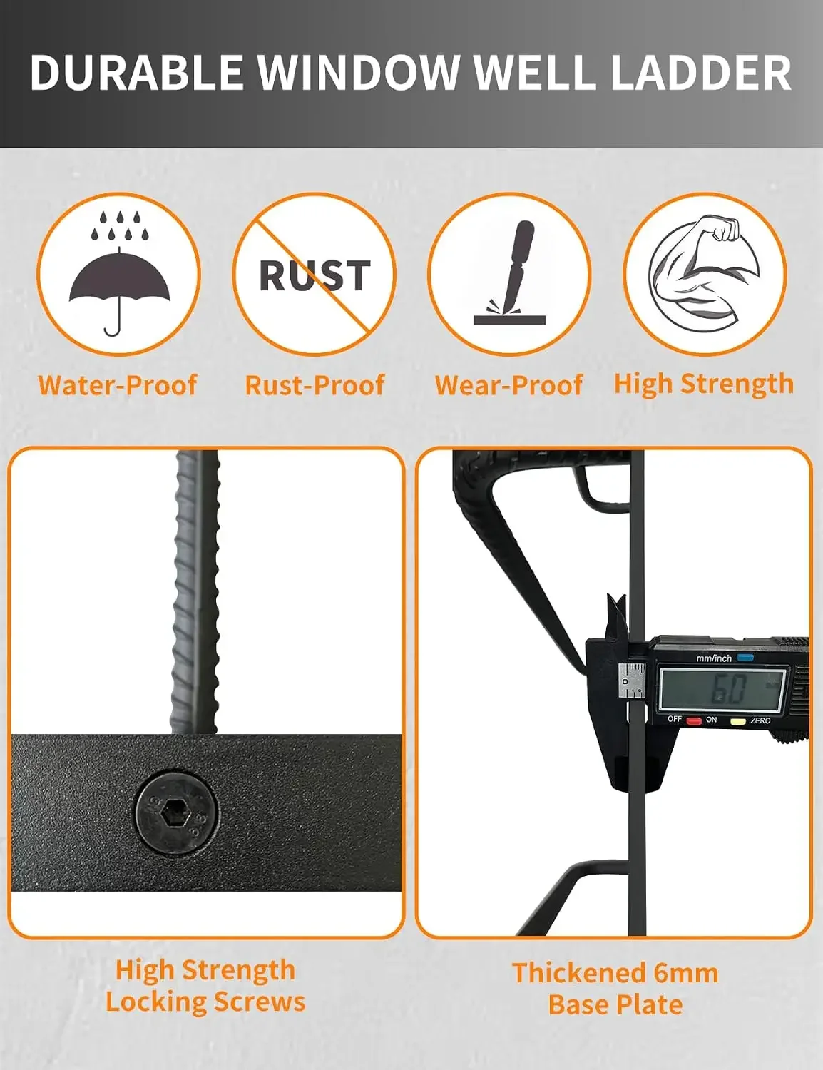 5-Rung Window Well Ladder, Hea - Fire Escape Ladder review and price