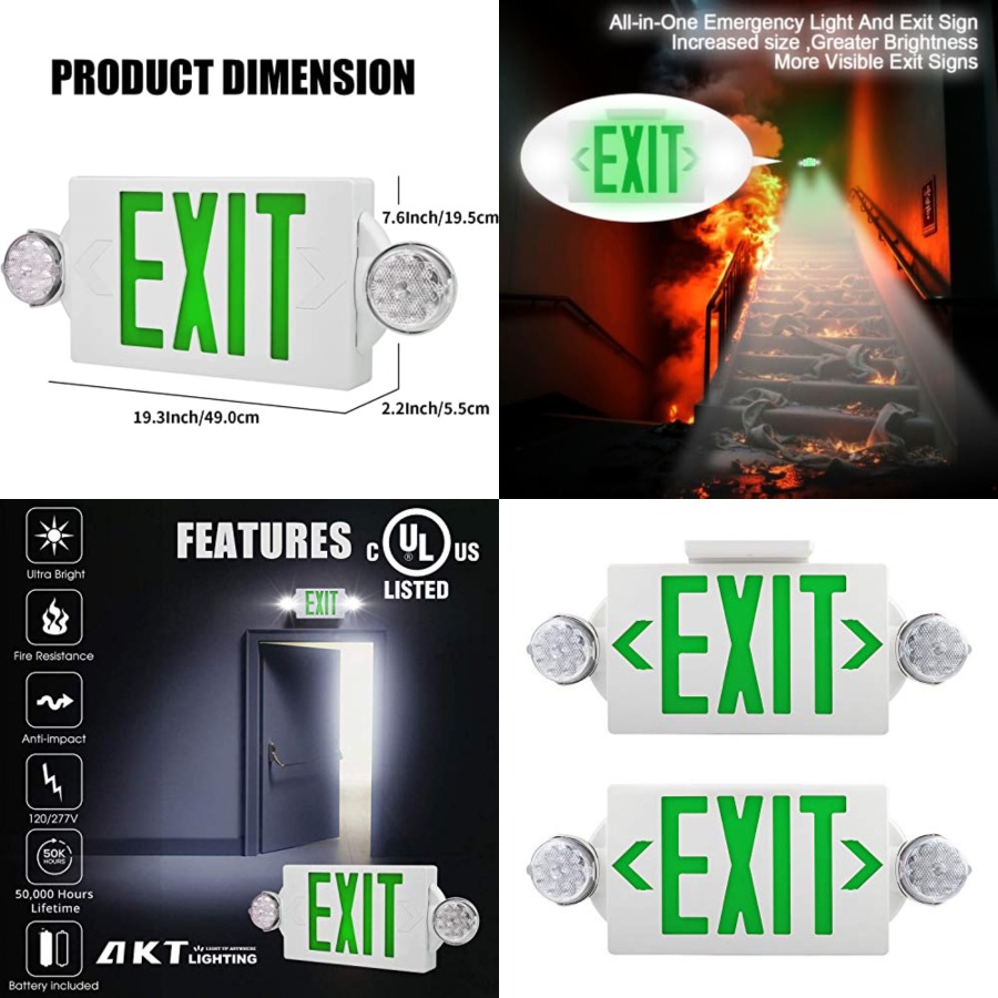 Emergency Exit Light, Adjustab - Emergency Exit Sign review and price