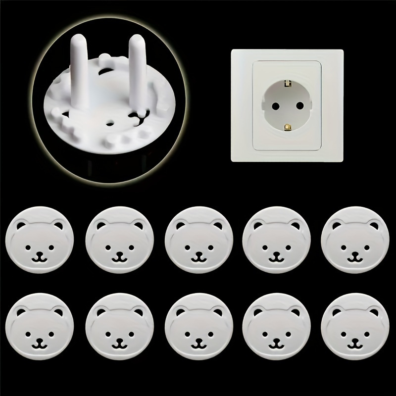10pcs Bear EU Power Socket Ele - Outlet Cover Baby review and price