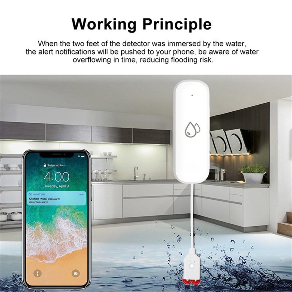 Compatible ZigBee Water Leak S - Water Alarm Sensor review and price